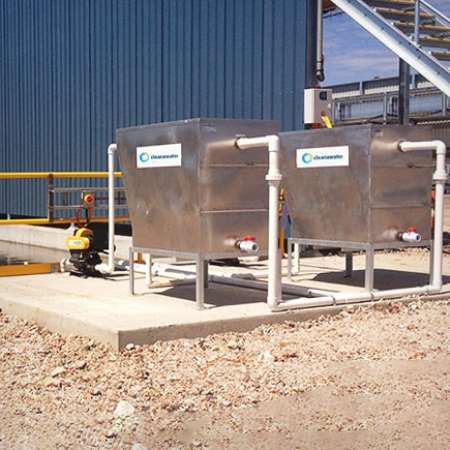 A Cleanawater coalescing plate separator we built for a NSW client to treat thei