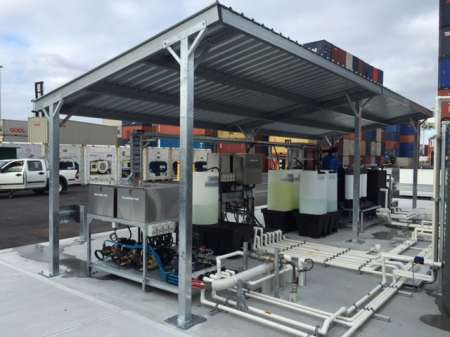 A Cleanawater wastewater treatment system set up at a NSW commercial business.