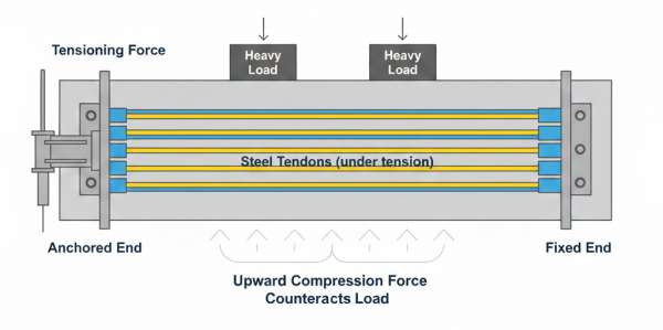 post tensioned concrete slab diagram