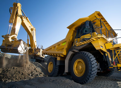 Mining excavator that can be cleaned in a wash bay